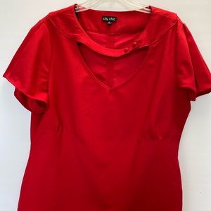 City Chic Red Blouse